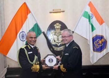न्यूजीलैंड की रॉयल नेवी के नौसेना प्रमुख आरएडीएम डेविड प्रॉक्टर का भारत दौरा