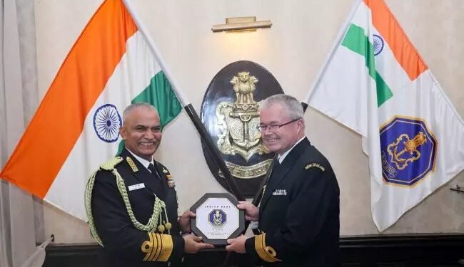न्यूजीलैंड की रॉयल नेवी के नौसेना प्रमुख आरएडीएम डेविड प्रॉक्टर का भारत दौरा
