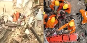 वाराणसी में बड़ा हादसा, भरभराकर गिरे 70 साल पुराने दो मकान, कई लोग दबे