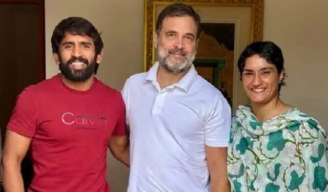 कांग्रेस में शामिल होंगे बजरंग पूनिया और विनेश फोगाट,कुश्ती के बाद सियासत में एंट्री