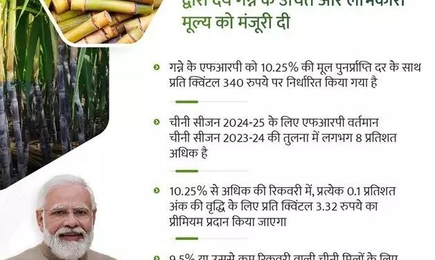 किसान आंदोलन के बीच मोदी सरकार का बड़ा फैसला, गन्ने पर बढ़ाई MSP