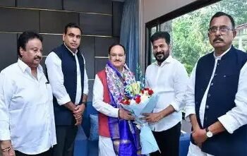 तेलंगाना के लिए खाद की उपलब्धता पर केंद्रीय मंत्री जे.पी. नड्डा और मुख्यमंत्री रेवंत रेड्डी के बीच बैठक