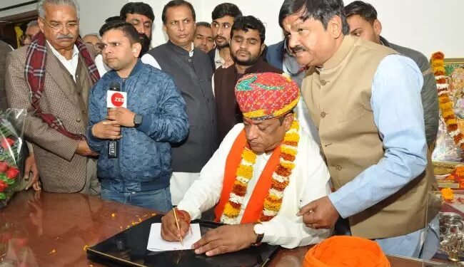 राजस्थान के पशुपालन मंत्री ने पद भार ग्रहण किया