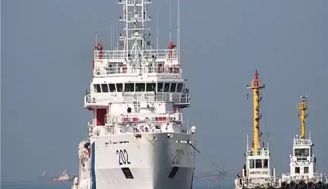 आसियान देशों में भारतीय तट रक्षक जहाज समुद्र पहरेदार फिलीपींस की मनीला खाड़ी पहुंचा