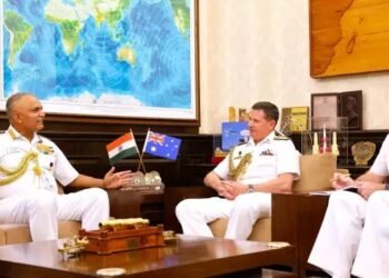 रॉयल ऑस्ट्रेलियाई नौसेना के प्रमुख वाइस एडमिरल मार्क हैमंड भारत यात्रा पर पहुंचे