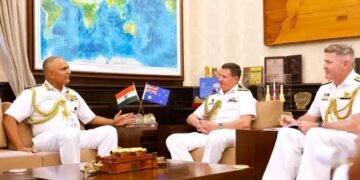 रॉयल ऑस्ट्रेलियाई नौसेना के प्रमुख वाइस एडमिरल मार्क हैमंड भारत यात्रा पर पहुंचे