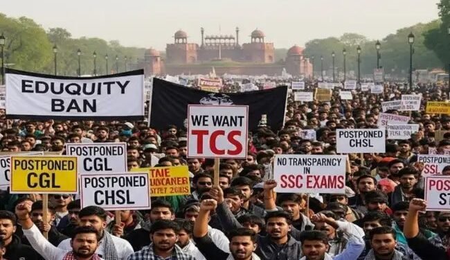 SSC परीक्षा विवाद: छात्र-शिक्षकों का जोरदार प्रदर्शन, जानें क्या है छात्रों का मांगें