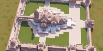 भव्य राम मंदिर के एंट्री गेट का नजारा, राजस्थानी पत्थरों की लग रहीं मूर्तियां