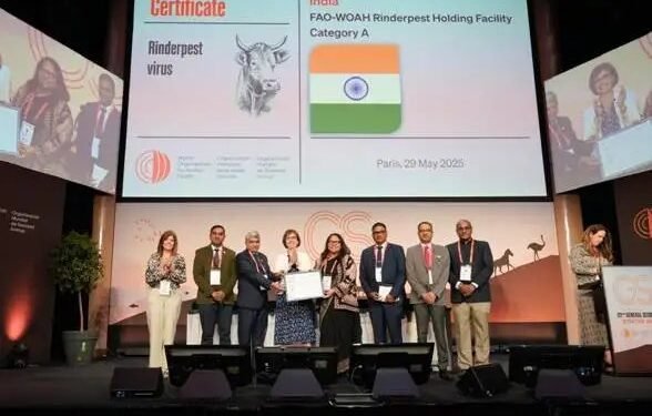 भोपाल स्थित ICAR-NIHSAD को WOAH–FAO द्वारा ‘कैटेगरी A रिंडरपेस्ट सुविधा’ का दर्जा मिला