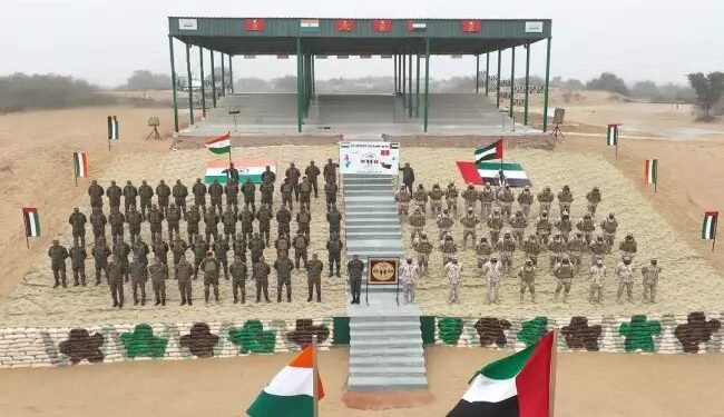 भारत-यूएई के बीच ‘डेजर्ट साइक्लोन’  सैन्य अभ्यास राजस्थान में शुरू