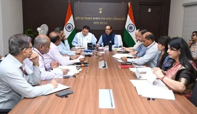 केंद्रीय मंत्री शिवराज सिंह चौहान और सीएम पुष्कर सिंह धामी के बीच कृषि को लेकर की अहम चर्चा