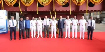 मेसर्स एलएंडटी शिपयार्डके निर्माण की शुरुआत का औपचारिक समारोह आयोजित