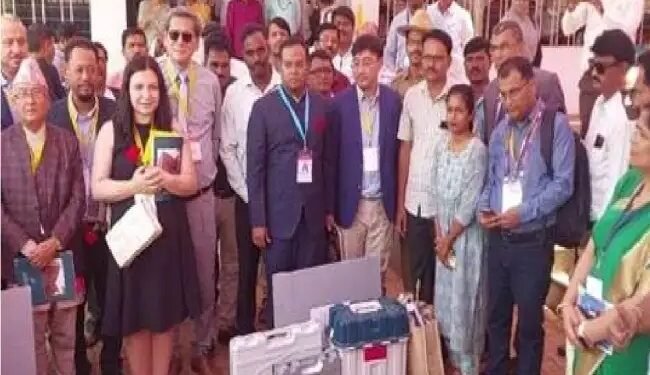 23 देशों के 75 प्रतिनिधियों ने 6 राज्यों में मतदान प्रक्रिया को प्रत्यक्ष रूप से देखा