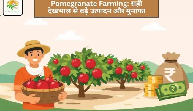 Pomegranate Farming: सही देखभाल से बढ़े उत्पादन और मुनाफा