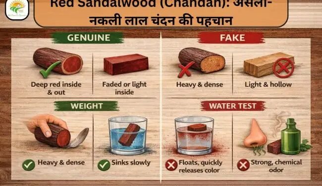 Red Sandalwood (Chandan): असली-नकली लाल चंदन की पहचान