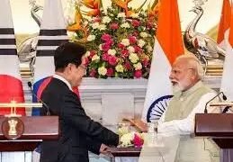 भारत–दक्षिण कोरिया संबंधों को नई रफ्तार: व्यापार दोगुना करने का लक्ष्य, 16 समझौतों पर हस्ताक्षर