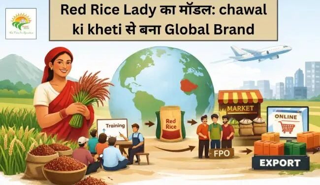 Red Rice Lady का मॉडल: chawal ki kheti से बना Global Brand