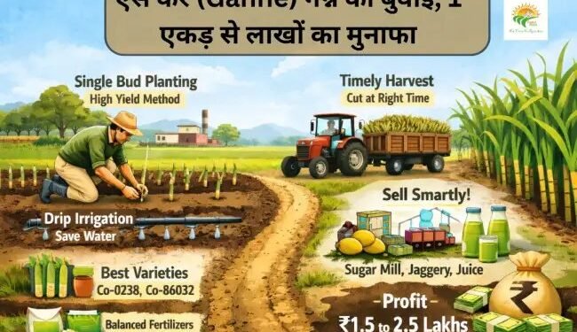 ऐसे करें (Ganne) गन्ने की बुवाई, 1 एकड़ से लाखों का मुनाफा