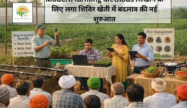 Modern farming Methods सिखाने के लिए लगा शिविर खेती में बदलाव की नई शुरुआत