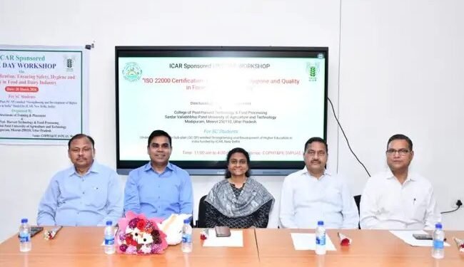 खाद्य एवं डेयरी उद्योग को बढ़ावा देने के लिए मेरठ में एक दिवसीय कार्यशाला आयोजित