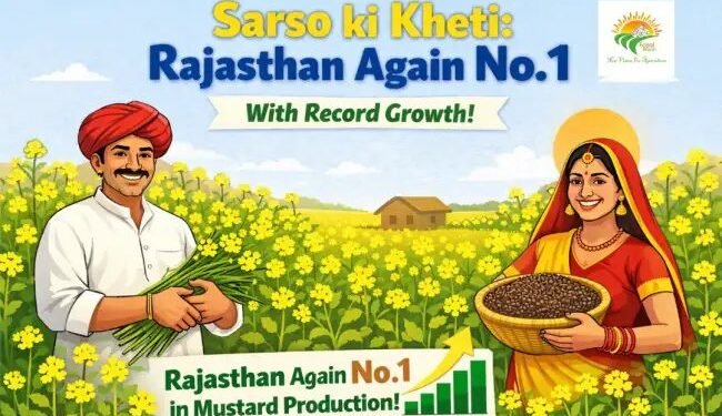 Sarso ki kheti: Rajasthan फिर नंबर-1 रिकॉर्ड बढ़त