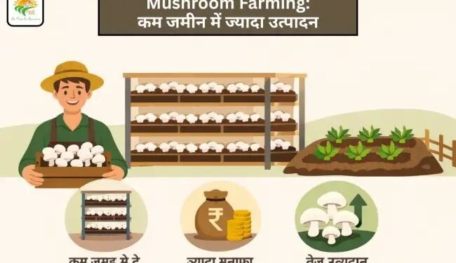 Mushroom Farming: कम जमीन में ज्यादा उत्पादन का स्मार्ट तरीका