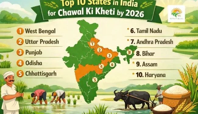 2026 तक Chawal Ki Kheti में भारत के टॉप 10 राज्य
