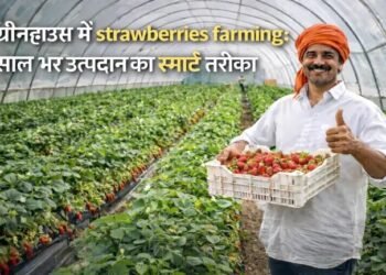 ग्रीनहाउस में strawberries farming साल भर उत्पादन का स्मार्ट तरीका