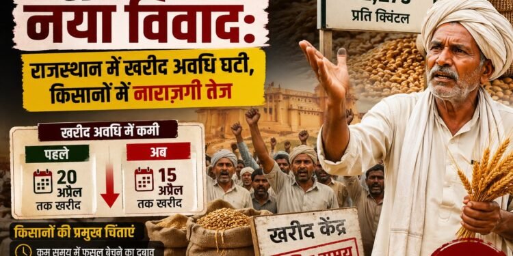 गेहूं MSP पर नया विवाद: राजस्थान में खरीद अवधि घटी, किसानों में नाराज़गी तेज