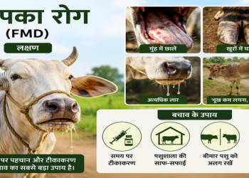 खुरपका रोग (Foot and Mouth Disease – FMD): पशुओं के लिए खतरनाक संक्रामक बीमारी, बचाव और उपचार की पूरी जानकारी