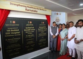 श्रमिक ही राष्ट्र के विश्वकर्मा: डॉ. मांडविया ने कर्नाटक में 100-बेड ESIC अस्पताल का उद्घाटन किया