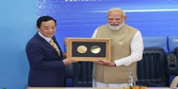 Narendra Modi Getting Award