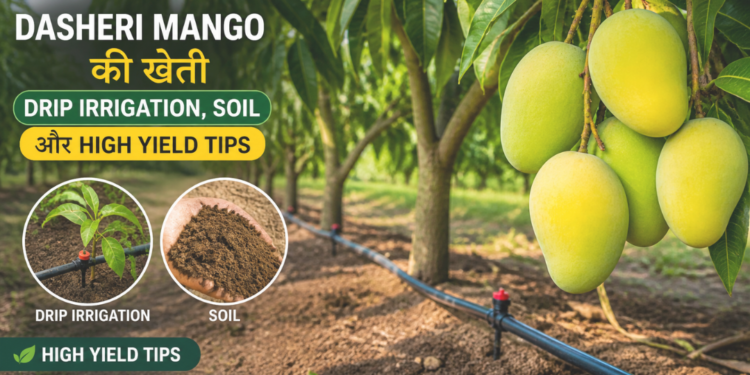 Dasheri Mango की खेती Drip Irrigation, Soil और High Yield Tips