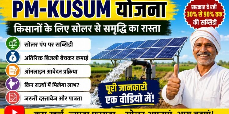 PM-KUSUM योजना: किसानों के लिए सोलर ऊर्जा से कमाई का बड़ा मौका