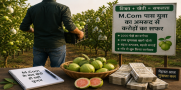 M.Com पास युवक ने अमरूद की खेती से बदली किस्मत, बगीचे से करोड़ों के कारोबार की ओर बढ़ रहा बलिया का युवा किसान