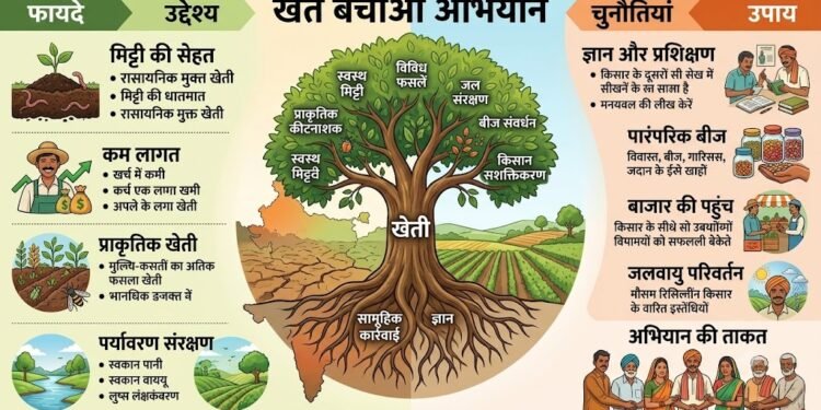 क्या ‘खेत बचाओ अभियान’ बदल सकता है भारतीय कृषि की तस्वीर? जानिए इसके फायदे और चुनौतियां