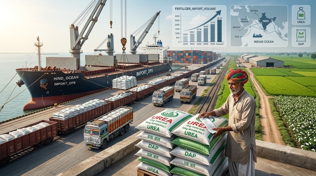 उर्वरक आयात, Fertilizer Import, यूरिया, DAP, उर्वरक समाचार, खरीफ सीजन, Agriculture News, Fertilizer Supply, भारत कृषि, उर्वरक उपलब्धता, Fertilizer Industry, Indian Agriculture, संसद समाचार, कृषि नीति, Agri Updates