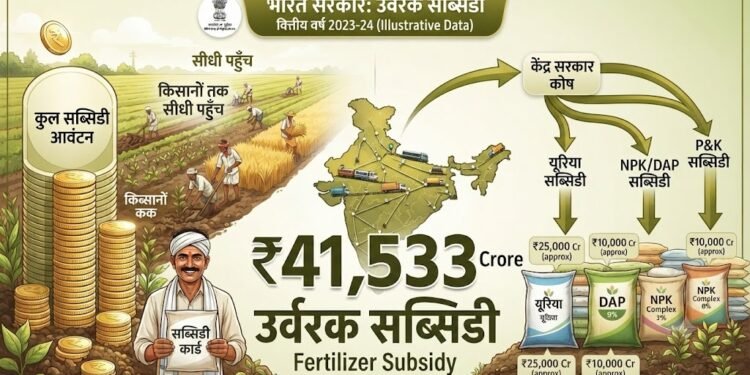 खरीफ 2026 के लिए ₹41,533 करोड़ की उर्वरक सब्सिडी मंजूर, किसानों को सस्ती दरों पर मिलेगी खाद