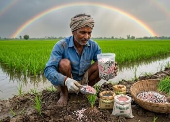 जिंक और बोरॉन ka use karte hue kisan