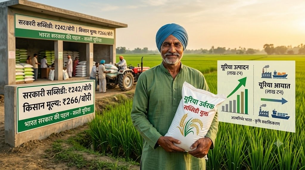 भारत में यूरिया सब्सिडी के कारण कम कीमत पर मिलने वाली यूरिया की बोरी