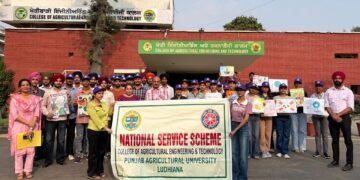 57th NSS Foundation Day at PAU Ludhiana: Agricultural Engineering students pledge social service