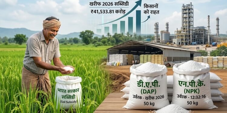 खरीफ 2026 के लिए P&K खाद पर ₹41,533.81 करोड़ की सब्सिडी