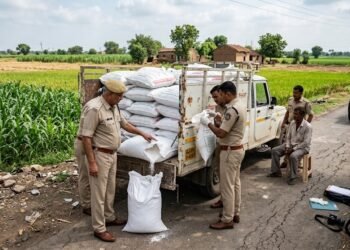 गुजरात में अहमदाबाद ग्रामीण SOG द्वारा पकड़ी गई अवैध यूरिया की खेप