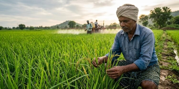 धान की फसल में लीफ और नेक ब्लास्ट के लिए POLIN फफूंदनाशी