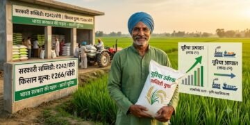 भारत में यूरिया सब्सिडी के कारण कम कीमत पर मिलने वाली यूरिया की बोरी