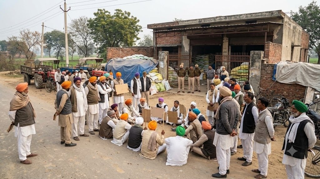हरियाणा में DAP और यूरिया की उपलब्धता को लेकर किसानों का प्रदर्शन