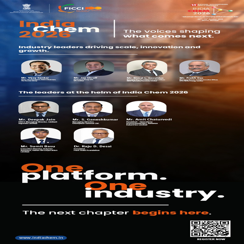 India Chem 2026: Global chemical industry leaders will gather in Mumbai from October 22nd to 24th to discuss the idea of making India a global chemicals hub.