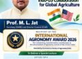 Dr. M.L. Jutt to receive 2026 International Agronomy Award, bringing global recognition to Indian agricultural research
