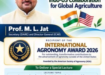 Dr. M.L. Jutt to receive 2026 International Agronomy Award, bringing global recognition to Indian agricultural research