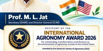 Dr. M.L. Jutt to receive 2026 International Agronomy Award, bringing global recognition to Indian agricultural research